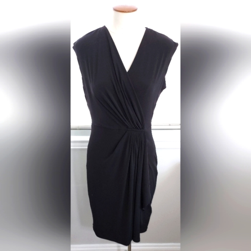 Michael Michael Kors Black Sleeveless Surplice Neck Dress NWT